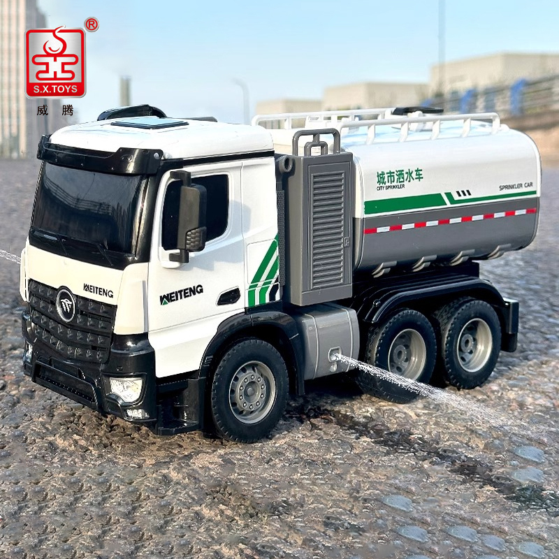 Witten Remote Control Sprinkler Truck, Electric Engineering Vehicle, Sanitation Vehicle, Can Spray Water, Can Sprinkle Water, Simulation Model, Boy's Toy Car