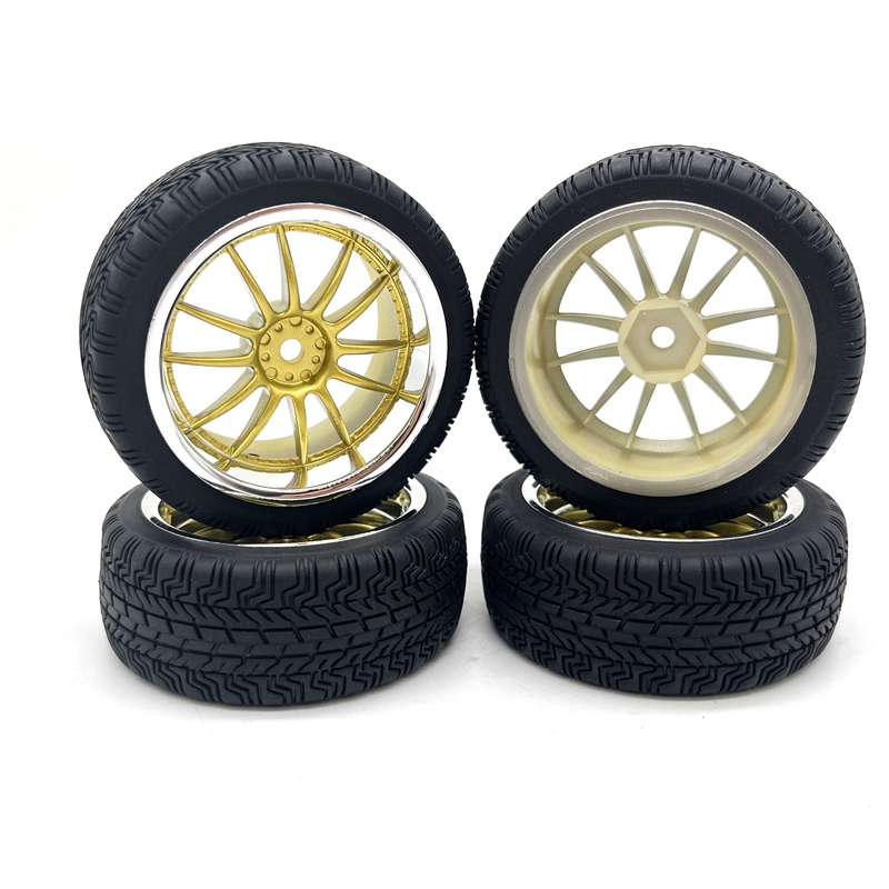 4 Pieces of Rc Remote Control Model Car Tires Hsp Unlimited 1/10 Flat Running Tires Tt01 Tb-05R Ta08