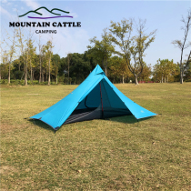 Single mountain cow tower pole-free camping Pyramid tent Ultra-light outdoor equipment Camping supplies Anti-rain and cold wind