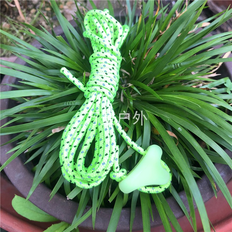 1.8m reflective windproof rope tent rope luminous fluorescent rope canopy rope clothesline fixed outdoor pull rope buckle