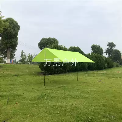 4*3 meters outdoor large canopy tent camping coated with silver sunscreen ultraviolet sunshade rainproof cloth floor cloth mat mat