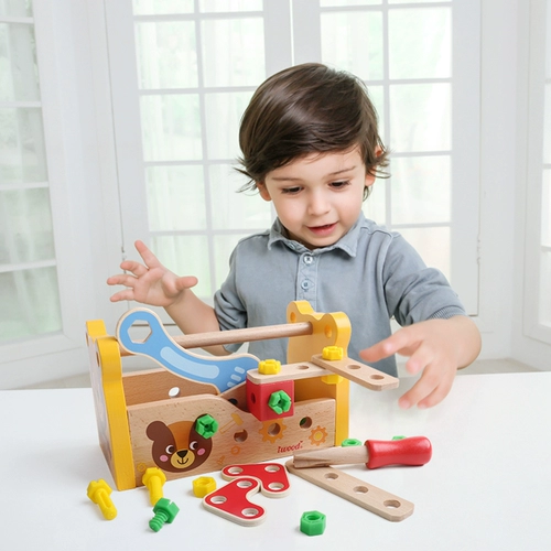 木玩世家 Деревянный конструктор, детская портативная игрушка, комплект для мальчиков, «сделай сам»