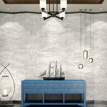 Household formaldehyde-free environmental protection wallpaper white gray blue entrance marble pattern geometric modern TV background wallpaper