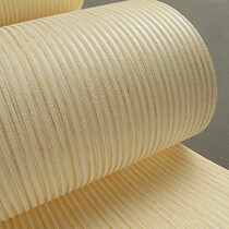 Thickened plain solid color non-woven fabric wallpaper modern simple rice white rice yellow pinstripe living room bedroom hotel wallpaper