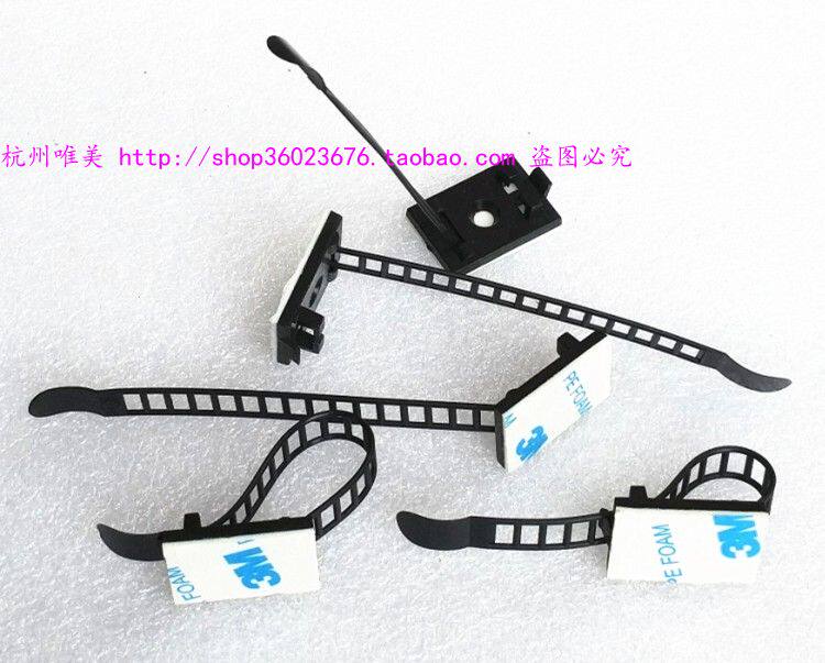 Computer data cable fixed seat adjustable cable organizer 3M sticky cable management seat can be used repeatedly 4 prices