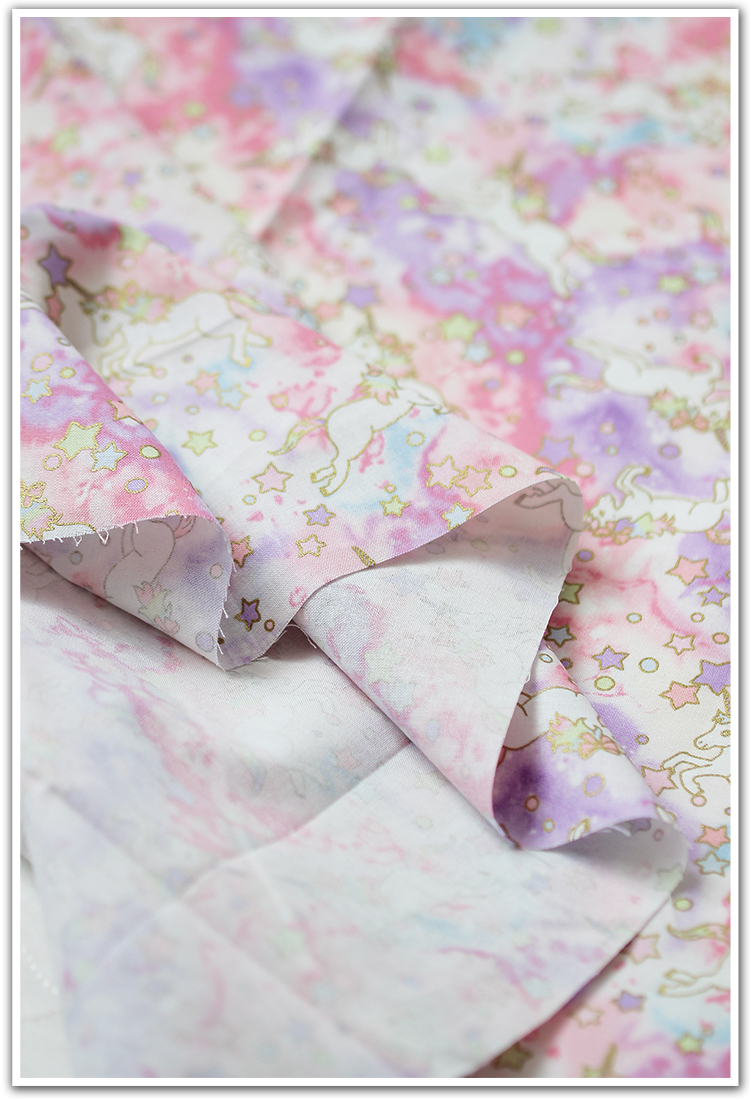 Sản phẩm mới Bông bronzing in kỳ lân vải smudge vải dễ thương em gái túi quần áo DIY tay làm vải cotton - Vải vải tự làm chất vải cotton lạnh