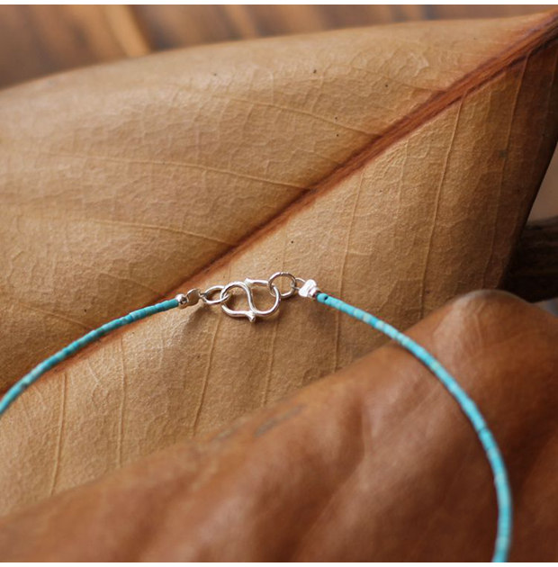 Đặc biệt hàng ngày Vòng chân ngọc lam tự nhiên của Mỹ Nữ rất mịn 925 sterling bạc sáp ong tự nhiên Màu xanh da trời lắc chân nữ đẹp