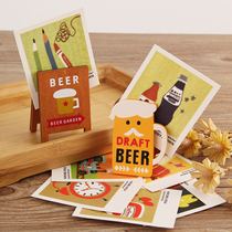 Creative Japanese cartoon wooden beer card note holder business card holder card photo holder food play gourmet photography props