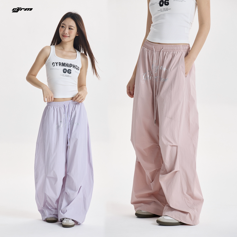 Cyrm2026 Summer New Jazz Street Dance Casual Paratrooper Pants American Hip-Hop Sequin Wide-Leg Street Style