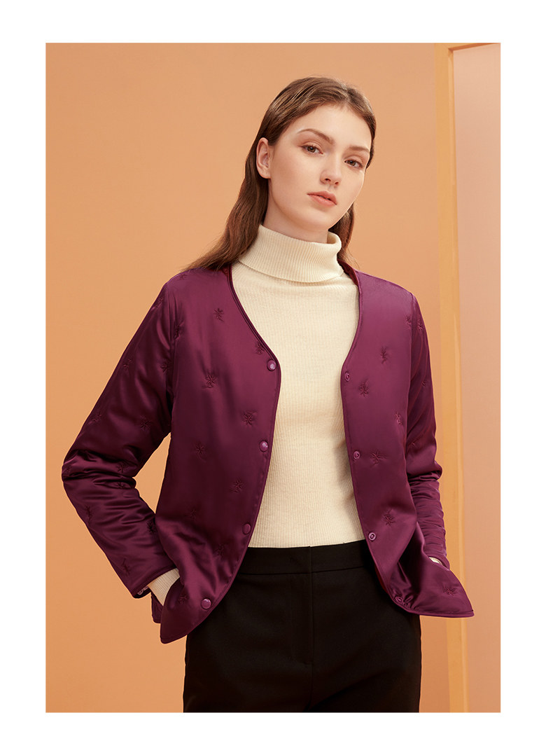 浙江老字号 金三塔 女式真丝保暖棉袄 凑单折后¥341包邮 3色可选