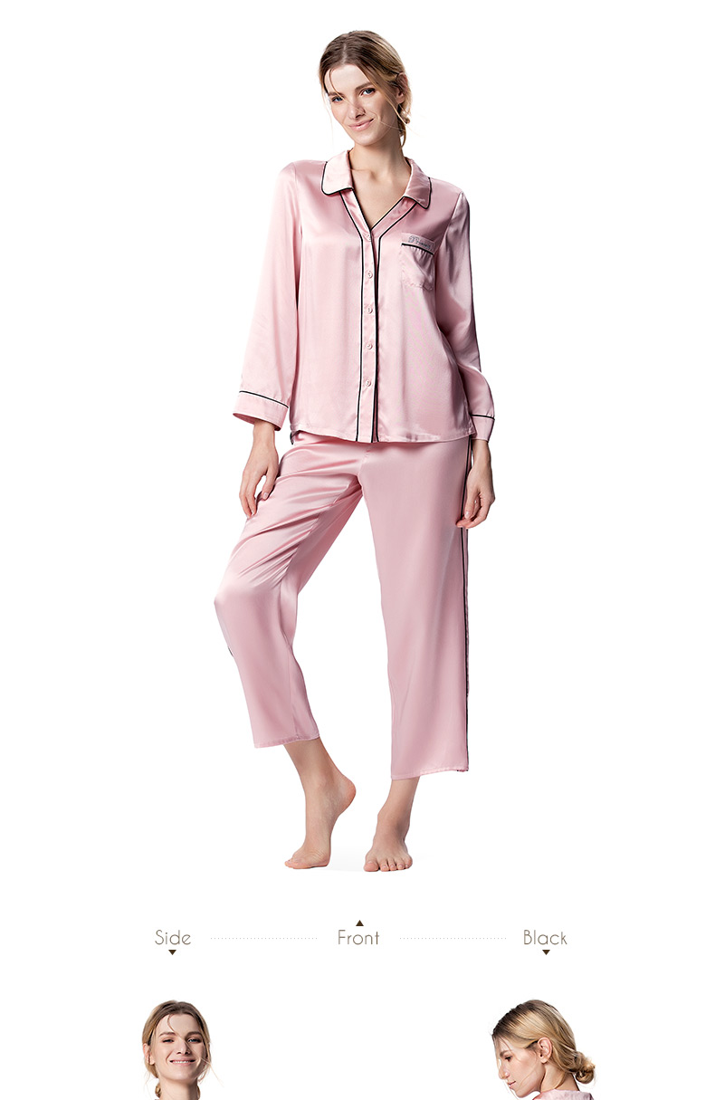 Pyjama pour femme en Soie à manches longues - Ref 2993596 Image 14