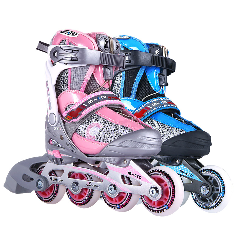 Maigu M-CRO ZT3 roller skates children's roller skates flash roller shoes children's slippery skates adjustable roller shoes