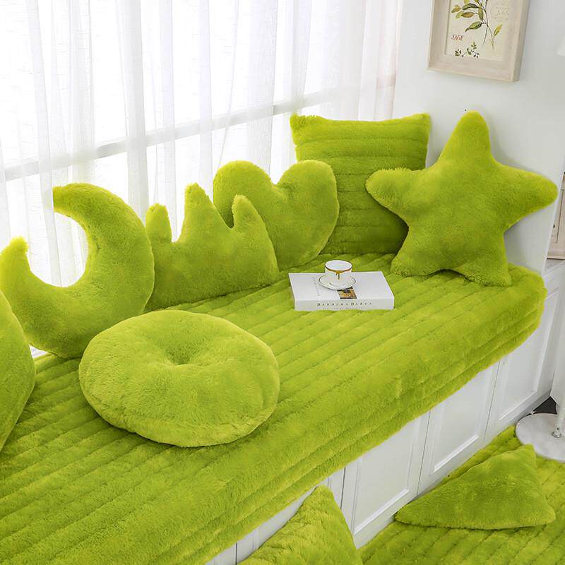 Korean plush bay window mat, window sill mat, children's room decoration, non-slip floor-to-ceiling window mat, balcony mat, universal for all seasons