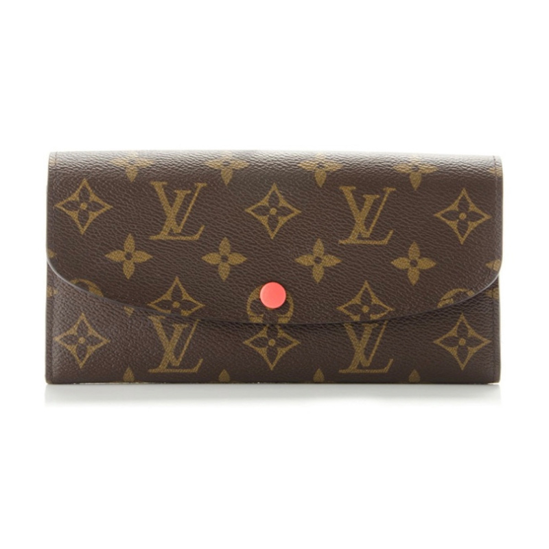 9.5 New Louis Vuitton Emiliesunrise Limited Edition Monogram Leather Wallet for Women, Orange Color
