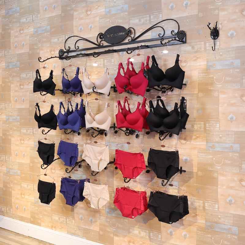 Clothing Store Lingerie Bra Rack Wall-Mounted Hook Underwear Rack Display Cabinet Socks Lingerie Bra Display Rack