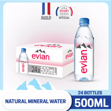 Evian Natural Mineral Water 24 x 500ml