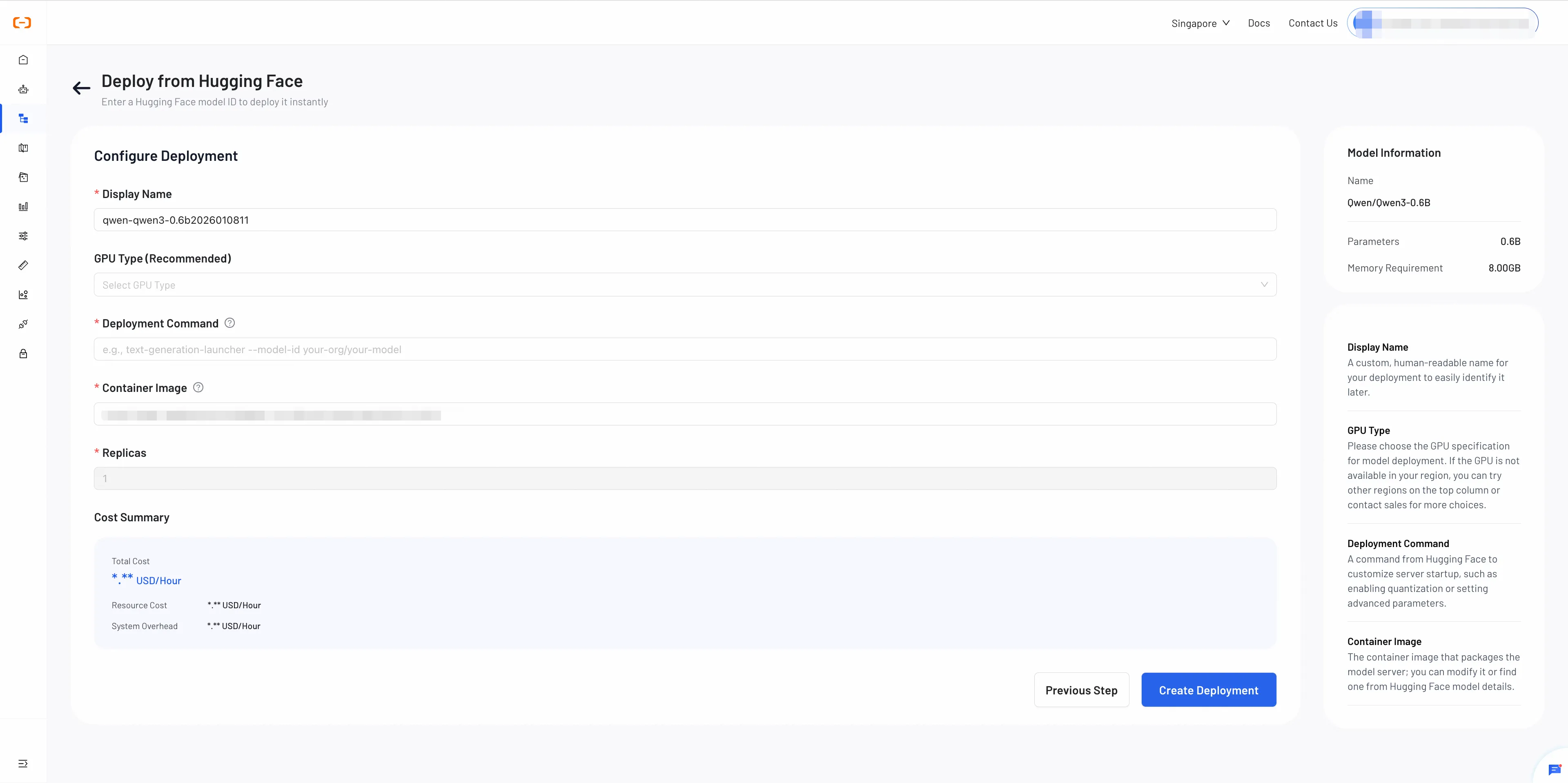 Deployment Configuration