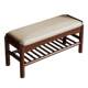 Solid Wood Shoe-Changing Bench with Armrests for Home Entryway, Shoe Cabinet Bench for Sitting