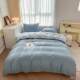 Solid Color Four-Piece Set, Simple Washed Style, Fresh and Modern Brushed Duvet Cover, Ins-Style Quilt Cover, Dormitory Autumn and Winter Bedding 3