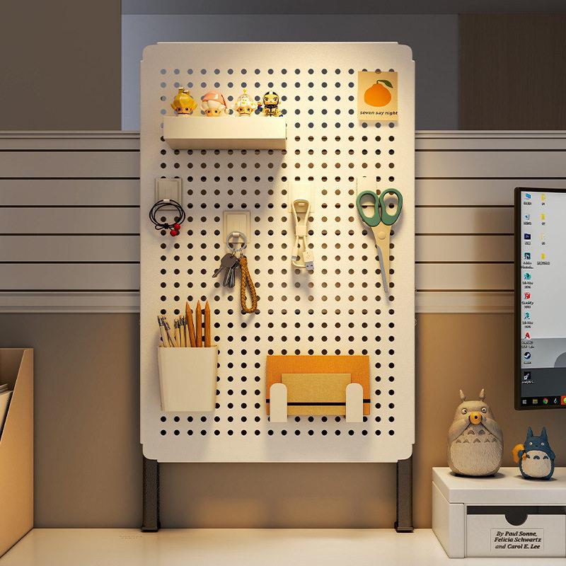 Desktop vertical hole board table storage rack office computer desk desk storage and organization artifact office workstation