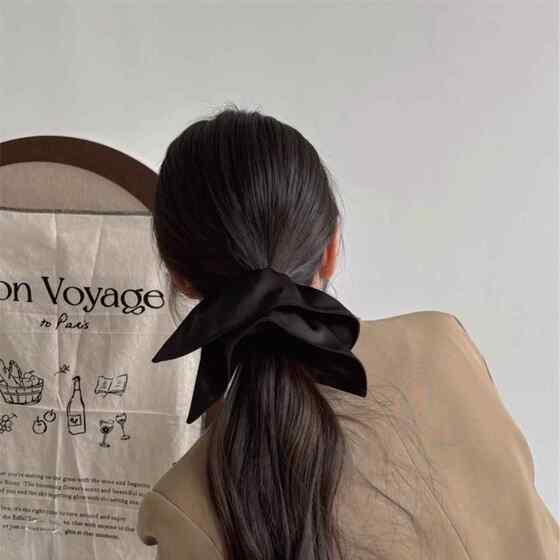 Bowknot Wig Ponytail for Women, Large Wavy Long Hair, Natural Realistic Hair, Can Be Tied into Braids, Fluffy Curly Ponytail