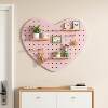 Customized solid wood hole board entry home storage rack love hole board decorative storage wall storage shelf porch hanging