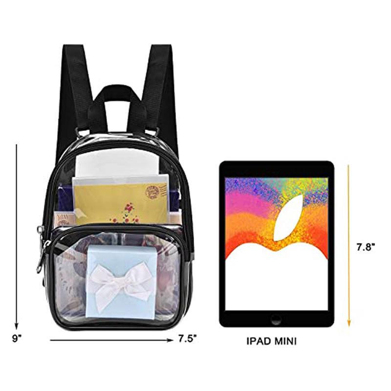 Minimalist Transparent Backpack, Mini Portable Student School Bag, Outdoor Stadium Visible Backpack, Trendy m Minimalist Transparent Backpack, Mini Portable Student School Bag, Outdoor Stadium Visible Backpack, Trendy m