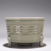 (Reflow) Longquan kiln three-legged Bagua furnace private collection great gift 705