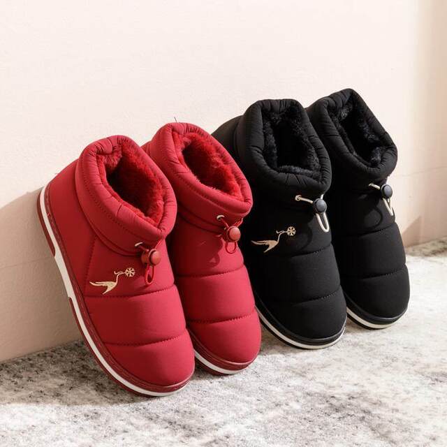 Cotton slippers for women in winter with velvet thickened and warm indoor non-slip thick sole home use down cotton shoes for men to wear outside