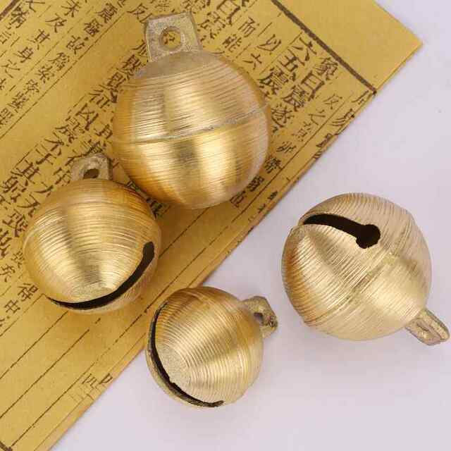 Cow and Sheep Bells, Brass Round Bells for Medium and Large Dogs, Super Loud Thickened Bells for Large Dogs and Hunting Dogs