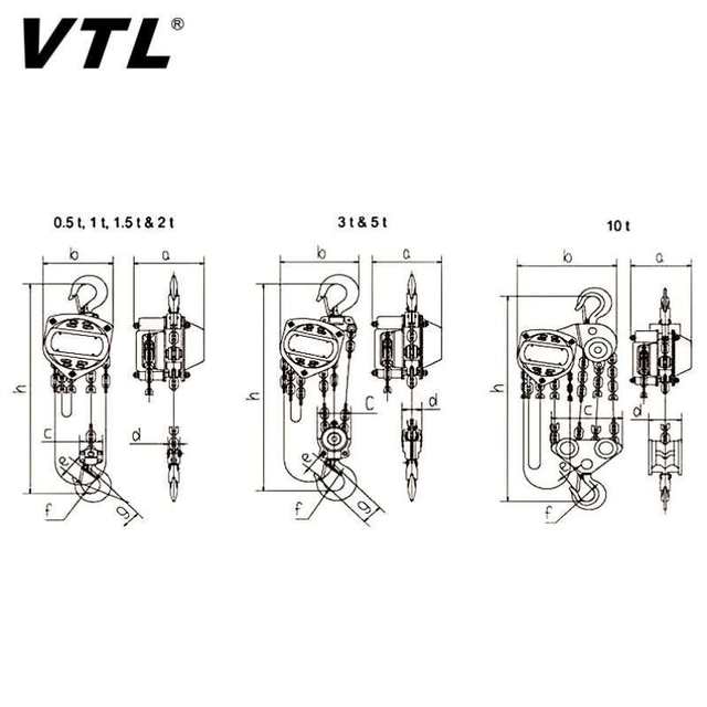 Weidali hand-pull hoist manual reverse chain iron hoist triangular lifting crane tool 3T double chain