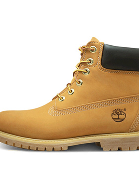 【荐】Timberland添柏岚经典大黄靴短筒户外靴女款黄色10361W百补