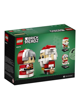 乐高LEGO 40274方头仔 圣诞老人和夫人 大头拼装积木玩具2018新款