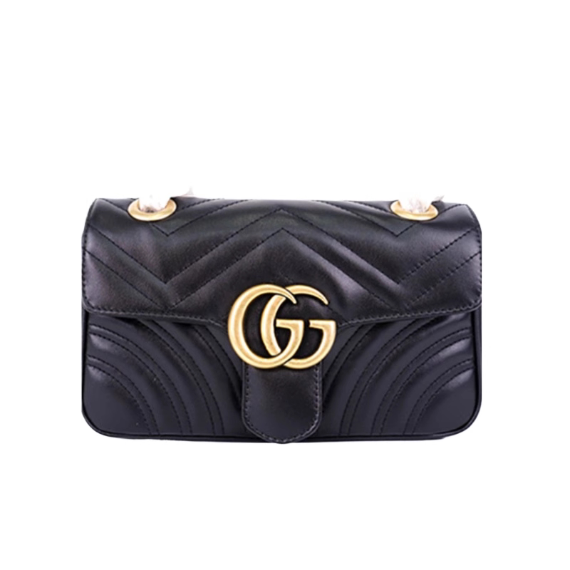 Zhang Zifeng's Same Model 9.9/9.5 New Gucci/Gucci Marmont 26 Series Chain Small Crossbody Shoulder Bag for Women