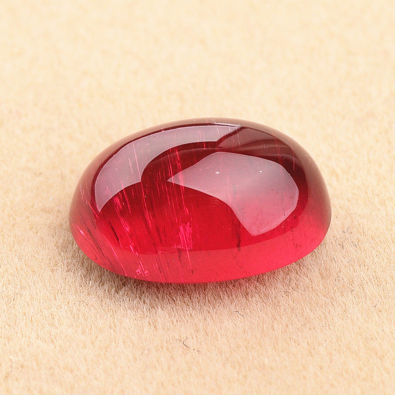 10 24 carat natural red tourmaline ring face Cat's eye effect can be replaced