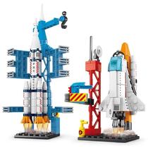 Childrens assembled building blocks spaceship rocket series model puzzle 6 boys educational toys birthday gift 8