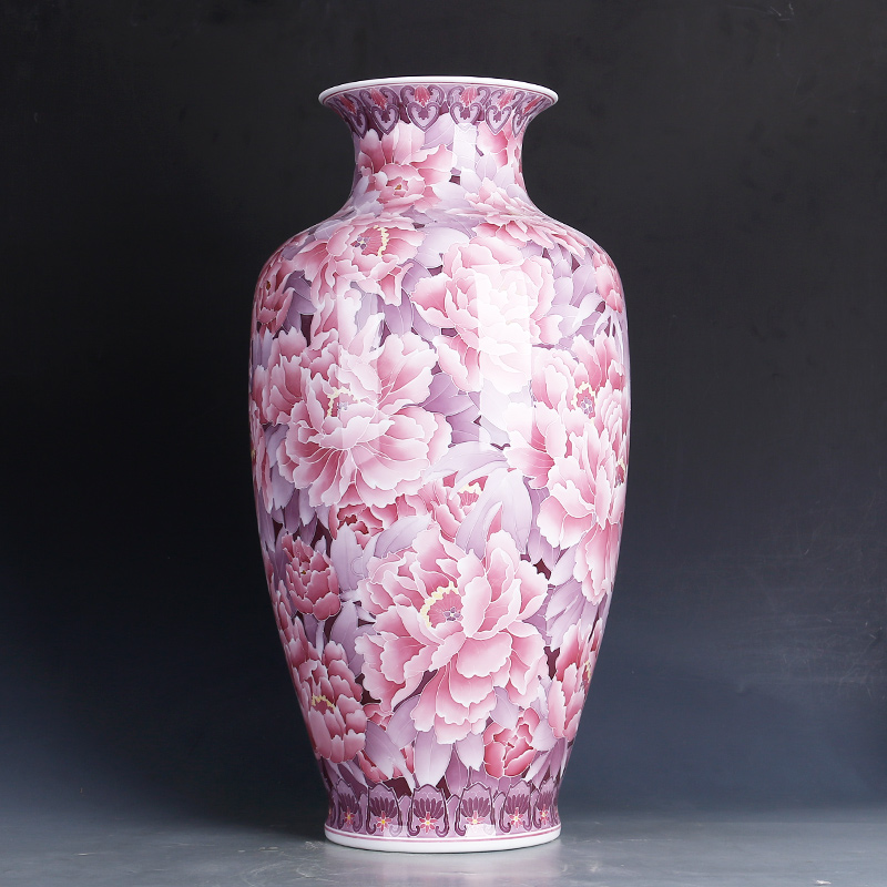 Colorful Liu Haixia underglaze color hand-painted ceramic vase Chinese style home living room study decoration housewarming gift - Taobao