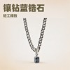 Diamond Blue Zircon Necklace Women's Niche Design Heavy Industry Simple Thick Chain Lucky Clavicle Chain 2022 Trendy