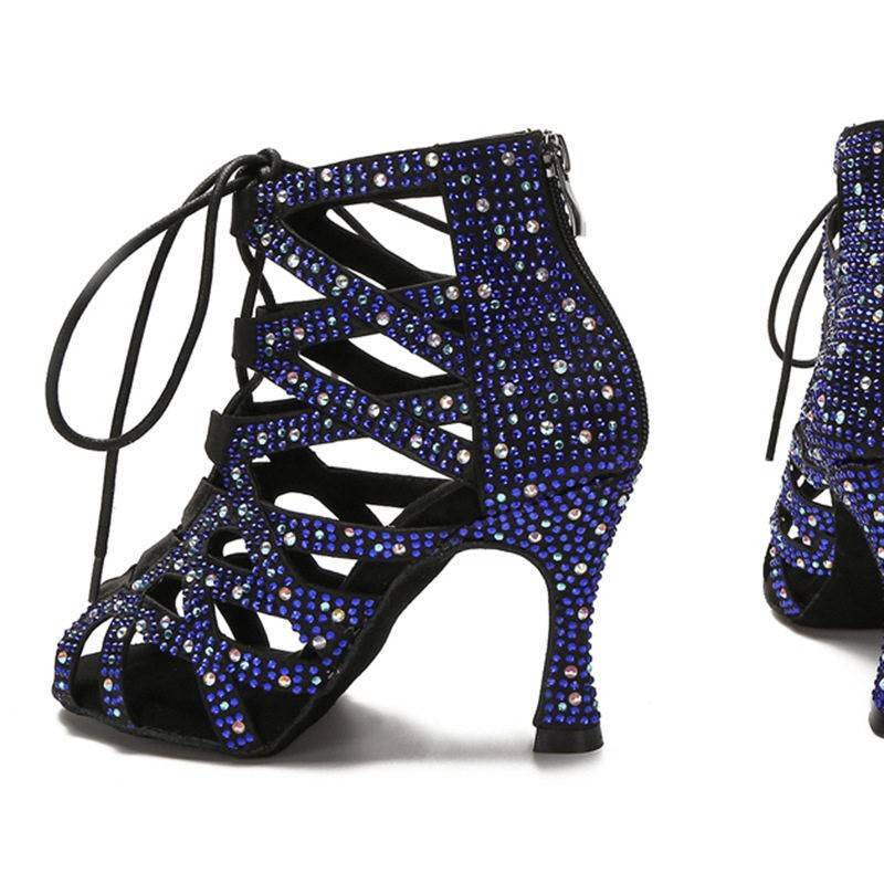 2026 New Model Foreign Trade Latin Dance Shoes for Women, Fashionable High-Heeled Sandals with Rhinestones, Salsa Dance Shoes for Parties 2026 New Model Foreign Trade Latin Dance Shoes for Women, Fashionable High-Heeled Sandals with Rhinestones, Salsa Dance Shoes for Parties