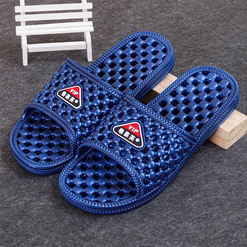Hollow Bathroom Slippers with Soft Soles for Couples, Men's Non-Slip Shower Slippers, Breathable and Massage-Friendly for Hotels and Guesthouses