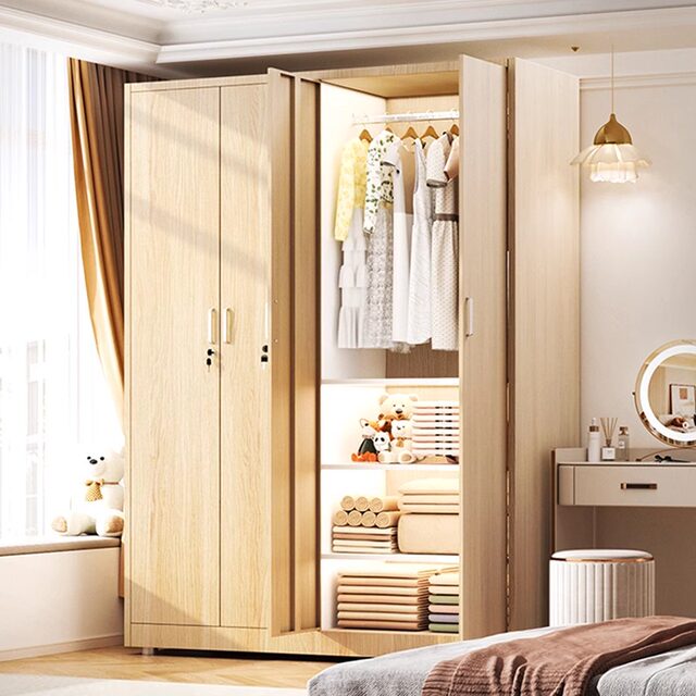New style household large-capacity wardrobe sliding door steel balcony iron storage cabinet lock storage wardrobe