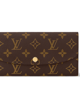9.9新Louis Vuitton/路易威登老花豆豆钱包女士长款帆布送礼物