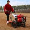 Factory direct sales rotary tiller diesel powered 195 type soil loosening micro tillage machine flood and drought dual-purpose farmland trenching machine