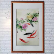 Embroidery Handmade Suzhou Embroidery More Riches Embroidered Silk Entrance Living Room Dining Room Bedroom Hanging Painting Chinese Style Gift