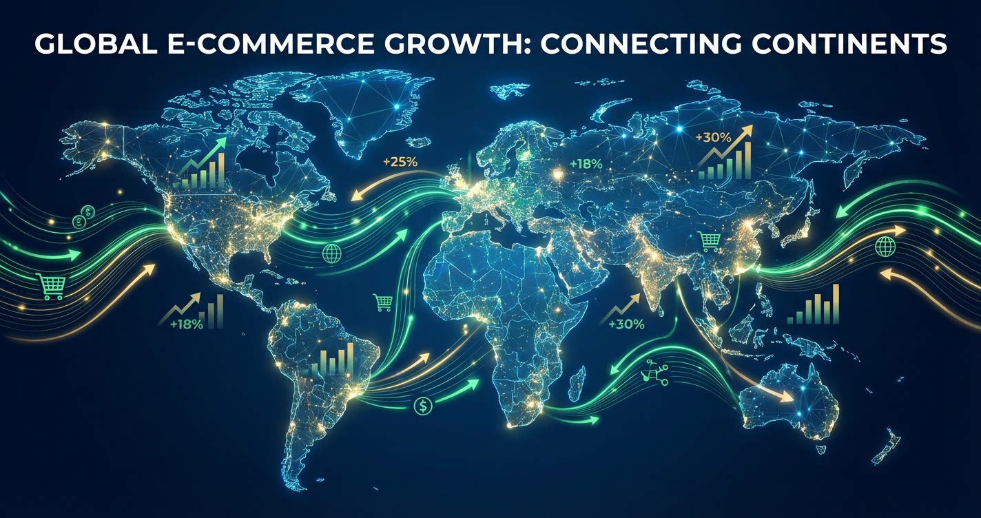 Global e-commerce growth: connecting continents