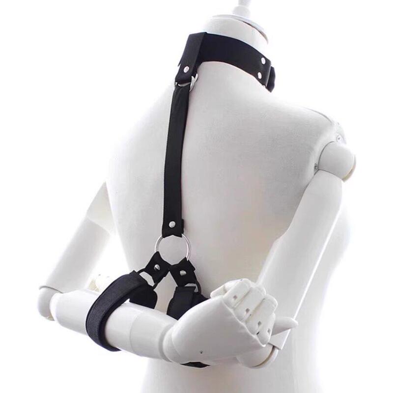 Black Bondage Straps with Velcro Fasteners, Nylon Restraints for Hands and Feet, Sturdy and Comfortable