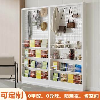 Customizable steel door back hole plate storage rack ultra-thin bookshelf integrated against the floor wall extremely narrow storage rack