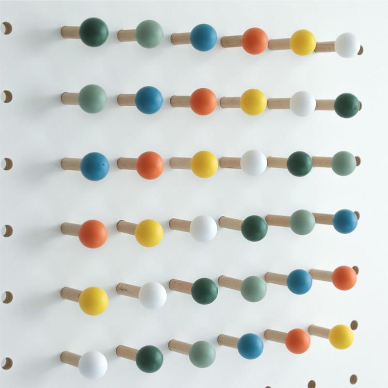 Hole board large hole accessories colorful match sticks facial makeup stick smiley face hook accessories hanging rod decoration