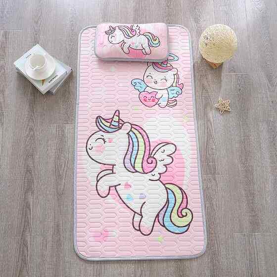 Baby Cooling Mat Manufacturer Direct Sales New Model Children's Latex Two-Piece Set Summer Kindergarten Baby Cartoon Style Soft Mat