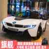 Genuine BMW children's electric control car, four baby play seat car, cute large baby remote car with small wheels for children